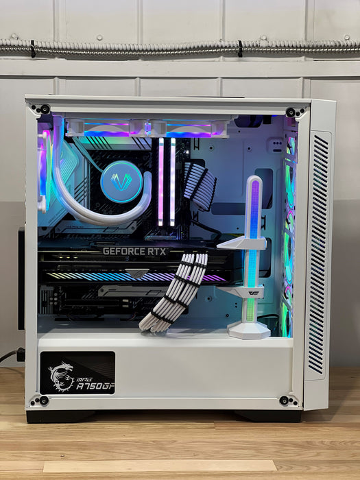 Gaming PC Intel core i7-11700K RTX 3060Ti Full WHITE and BLACK
