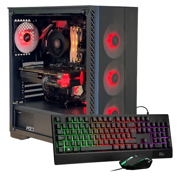 Gaming PC AMD Ryzen 5 5500 GTX 1660 Super with Keyboard & Mouse